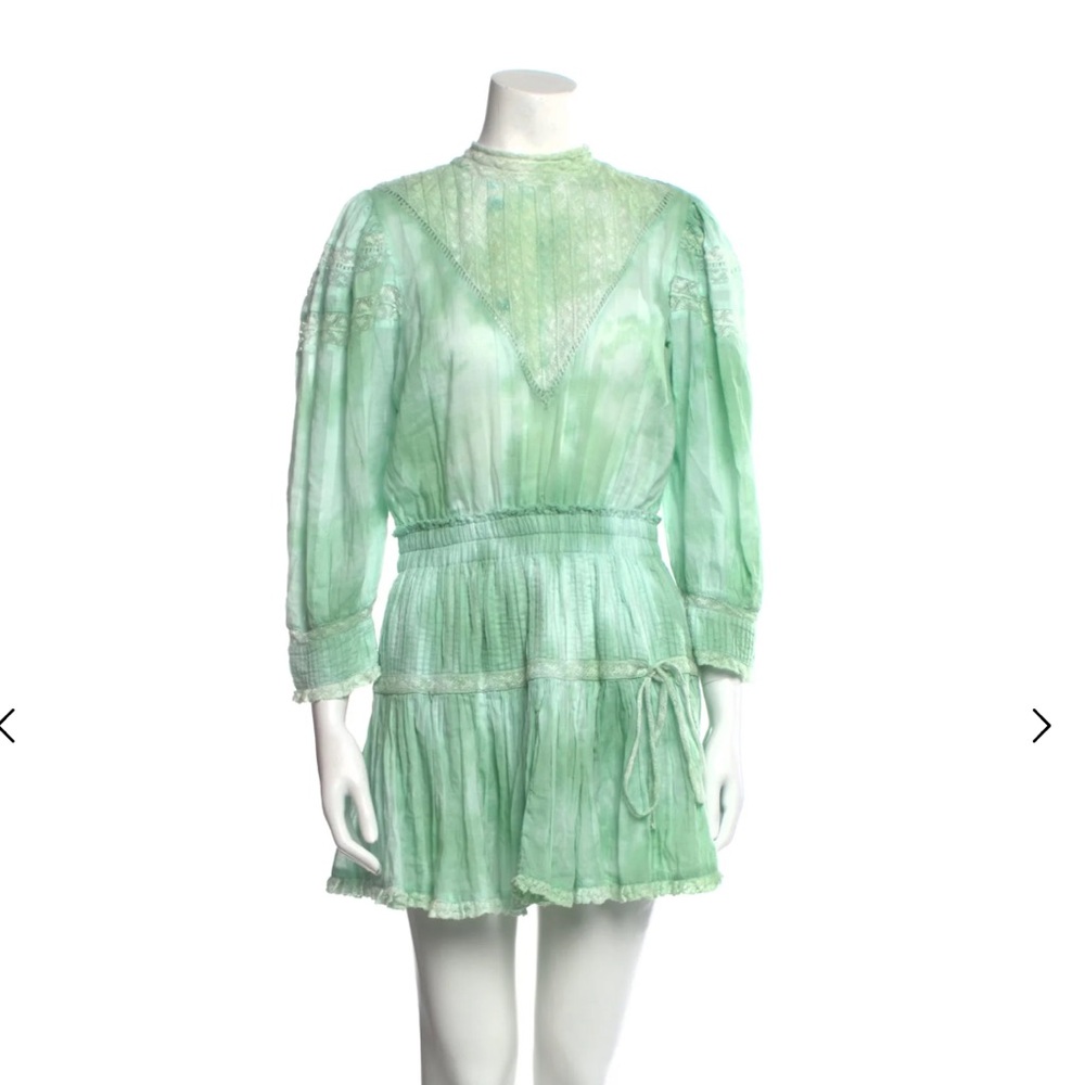 LoveShackFancy Green Lace Dress